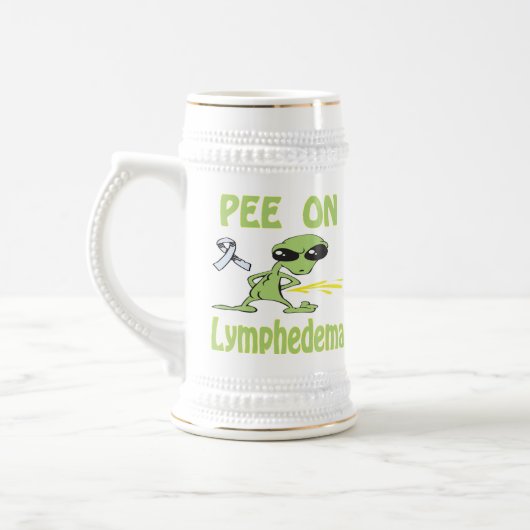 Pee op Mok van lymfoedeem (Links)