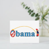 Pee over Obama Briefkaart (Staand voorkant)