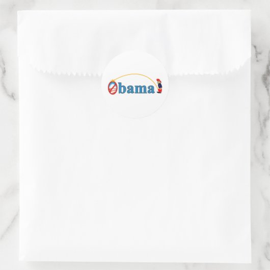 Pee over Obama Ronde Sticker (Tas)