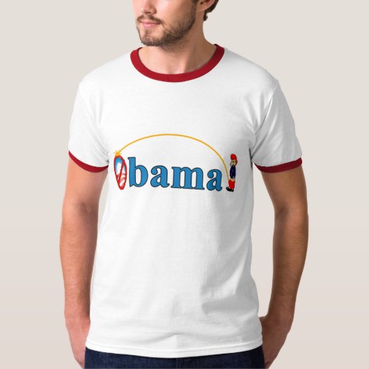 Pee over Obama T-shirt (Voorkant)