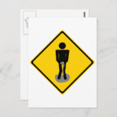 Pee Pants Road Sign. Briefkaart (Voorkant / Achterkant)
