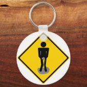 Pee Pants Road Sign Sleutelhanger (Voorkant)