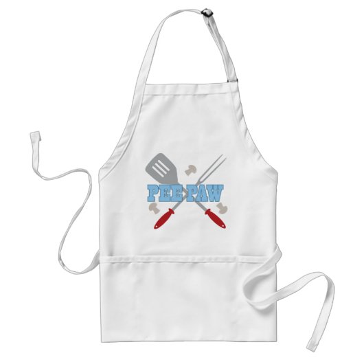 Pee Paw BBQ Grilling Apron Gift Standaard Schort (Voorkant)