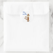 Pee Pee Monkey Ronde Sticker (Tas)