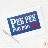 Pee Pee Poo Poo 2024 Rechthoekige Sticker (Envelop)