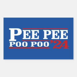 Pee Pee Poo Poo 2024 Rechthoekige Sticker