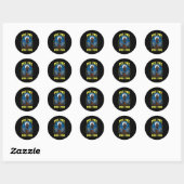 Pee Pee Poo Poo Cursed Gen Z Meme Funny Skeleton W Ronde Sticker (Vel)