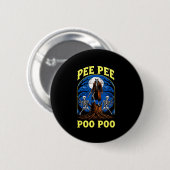 Pee Pee Poo Poo Grappig Skelet Halloween Ronde Button 5,7 Cm (Voorkant /achterkant)