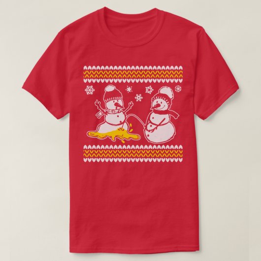 Pee Pee Snowman T-shirt (Design voorkant)