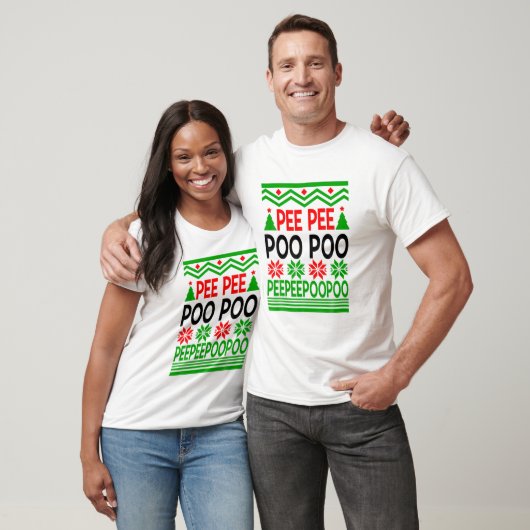 Pee Poo Poo Oegly met kerst T-shirt (Unisex)