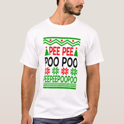 Pee Poo Poo Oegly met kerst T-shirt (Voorkant)