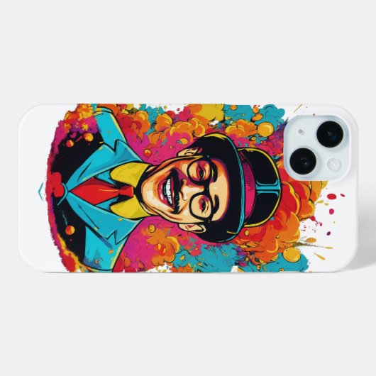 Pee We lachen in kleur Case-Mate iPhone Case (Achterkant (horizontaal))