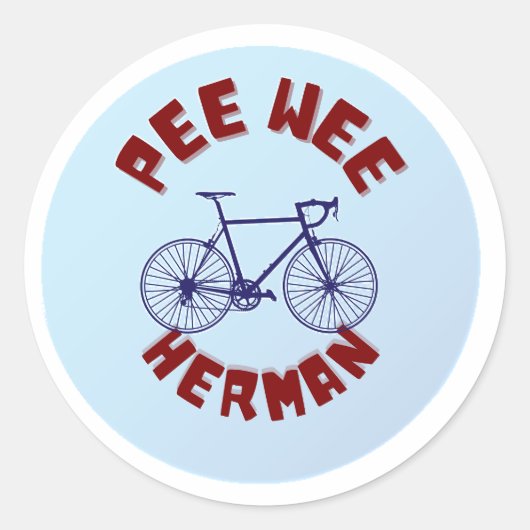 Pee Wee Herman Bike Ronde Sticker (Voorkant)