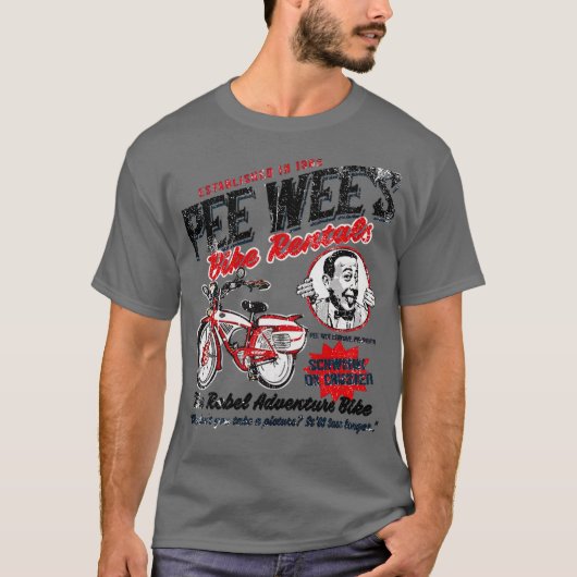 Pee Wee Herman Fietsverhuur T-shirt (Voorkant)