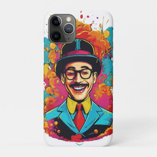 Pee Wee Herman lachend iPhone 11 Pro nauwelijks da Case-Mate iPhone Case (Achterkant)