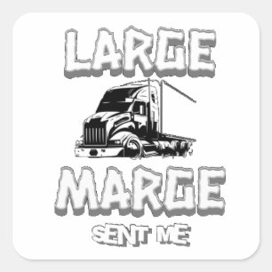 Pee Wee Herman Large Marge stuurde me Vierkante Sticker