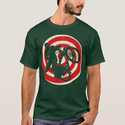 Pee Wee Herman Op Zijn Fiets retro T-shirt (Voorkant)