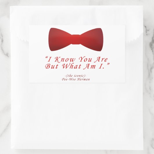 Pee Wee Herman Rechthoekige Sticker (Tas)