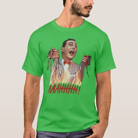 Pee Wee Herman verwrongen retro T-shirt (Voorkant)