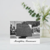 Pee Wee Saloon Historische Marker Memphis Tennesse Briefkaart (Staand voorkant)