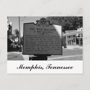 Pee Wee Saloon Historische Marker Memphis Tennesse Briefkaart