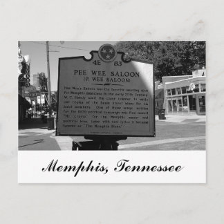 Pee Wee Saloon Historische Marker Memphis Tennesse Briefkaart