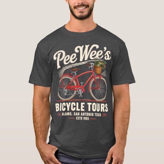 Pee Wee's Bicycle Tours T-shirt (Voorkant)