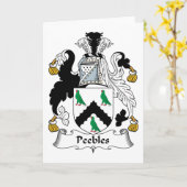 Peebles Family Crest Kaart (Gele Bloem)