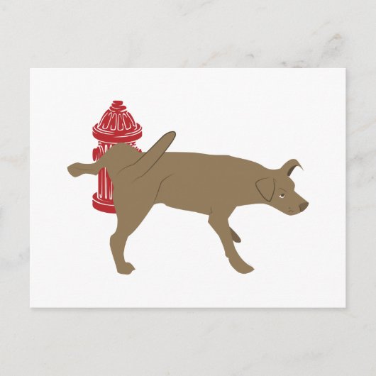 Peeing Dog Briefkaart (Voorkant)