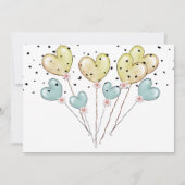 Peek-a-boo Animal Girl's verjaardagsfeestje uitnod Kaart (Achterkant)