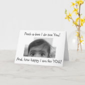 PEEK-A-BOO BABY **GOEDKEURING GEFELICITEERD** KAART (Gele Bloem)
