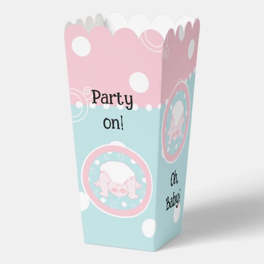 Peek a Boo Baby shower Favor Boxen Bedankdoosjes (Achterkant)