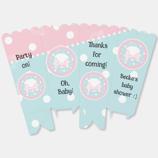 Peek a Boo Baby shower Favor Boxen Bedankdoosjes (Ongevouwen)