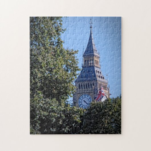 Peek-a-Boo - Big Ben boven de bomen Legpuzzel (Verticaal)