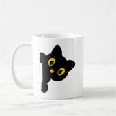 Peek-a-boo -Black Cat Koffiemok (Links)