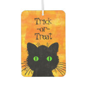 Peek-A-Boo Black Cat Oranje Trick-or-Treat Luchtverfrisser (Voorkant)