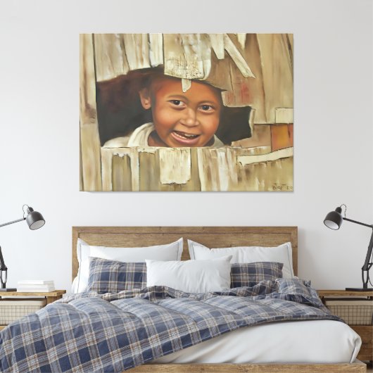 Peek-A-Boo Boy Canvas (Insitu (Slaapkamer))