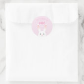 Peek-a-boo Bunny | Gepersonaliseerde kinderen van Ronde Sticker (Tas)
