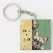 Peek A Boo Cat Dog Sleutelhanger (voorkant)