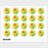 Peek-a-boo Cockatiel Ronde Sticker (Vel)