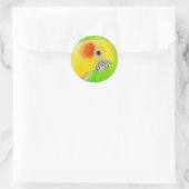 Peek-a-boo Cockatiel Ronde Sticker (Tas)