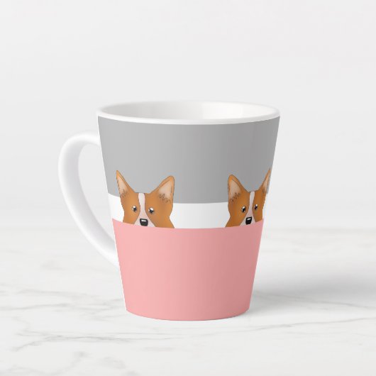 "Peek a Boo" Corgi Dog | Latte Mok (Linkerhoek)