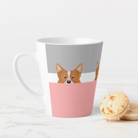 "Peek a Boo" Corgi Dog | Latte Mok (In situ)