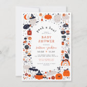 Peek A Boo Cute Halloween Baby shower Kaart (Voorkant)