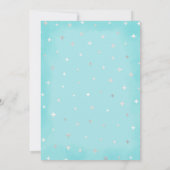 Peek A Boo Cute Mint Ghost Baby shower Invitation Kaart (Achterkant)