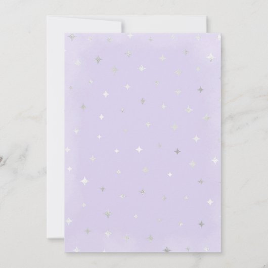 Peek A Boo Cute Paarse Ghost Baby shower Kaart (Achterkant)