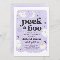 Peek A Boo Cute Paarse Ghost Baby shower