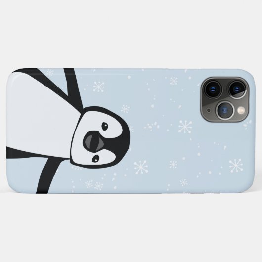 Peek a boo Cute Penguin Winter Snow Illustration Case-Mate iPhone Case (Achterkant (horizontaal))