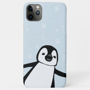 Peek a boo Cute Penguin Winter Snow Illustration Case-Mate iPhone Case