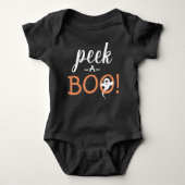 Peek a Boo Cute Spooky Ghost Funny Halloween Romper (Voorkant)